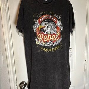 Women’s Mimi Chica Charcoal Rebel TShirt Dress